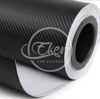 

EKER CAR STICKER 1.52x30M 5FTx98FT Free Shipping Air Bubble Free High Quality Black 3D Carbon Fiber Vinyl Film 0.18MM