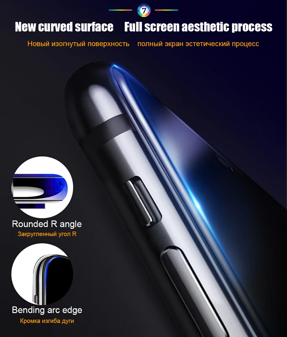 6D Tempered Glass for Huawei Nova 3 3i Glass Casefor Huawei Honor 8X 8C 7X 9  Screen Protector For Huawei P20 Mate 10 20 Lite   (7)