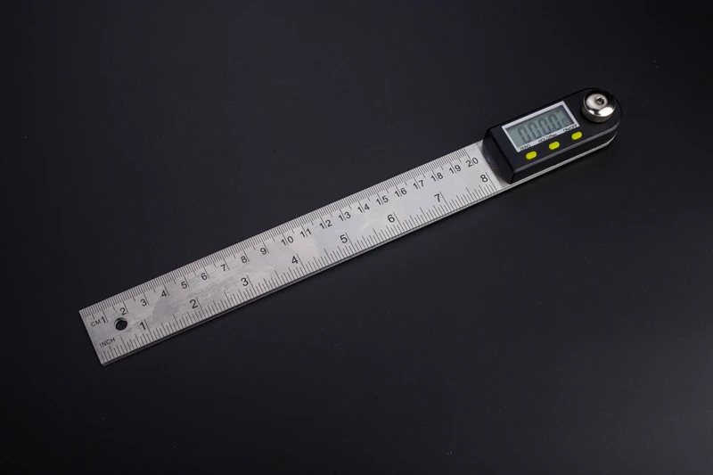 200 mm-es digitális szögmérő, dőlésszögmérő, hordozható - Mérőműszerek - Fénykép 1