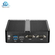 Безвентиляторный мини ПК Celeron 2955U Gigabit Ethernet Мини компьютер Windows 7 Dual LAN 2* COM настольные компьютеры HDMI wifi usb ПК