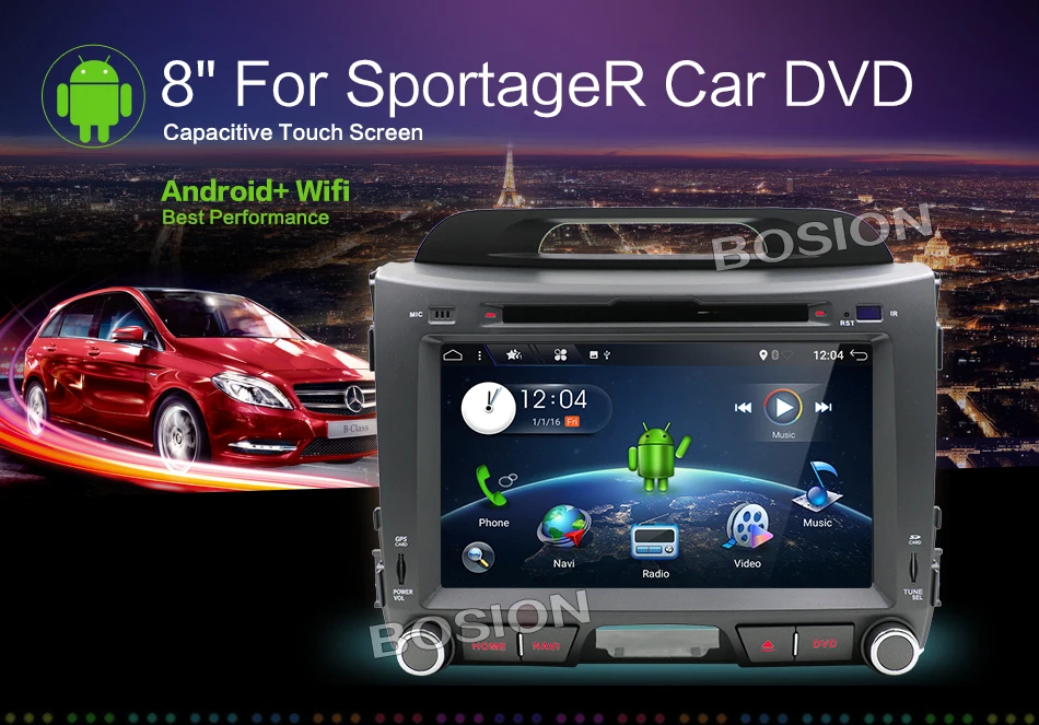 Sale 2 din car radio gps android 7.1 car dvd for kia sportage R 2014 2011 2013 2015 car multimedia player with wifi bluetooth 1