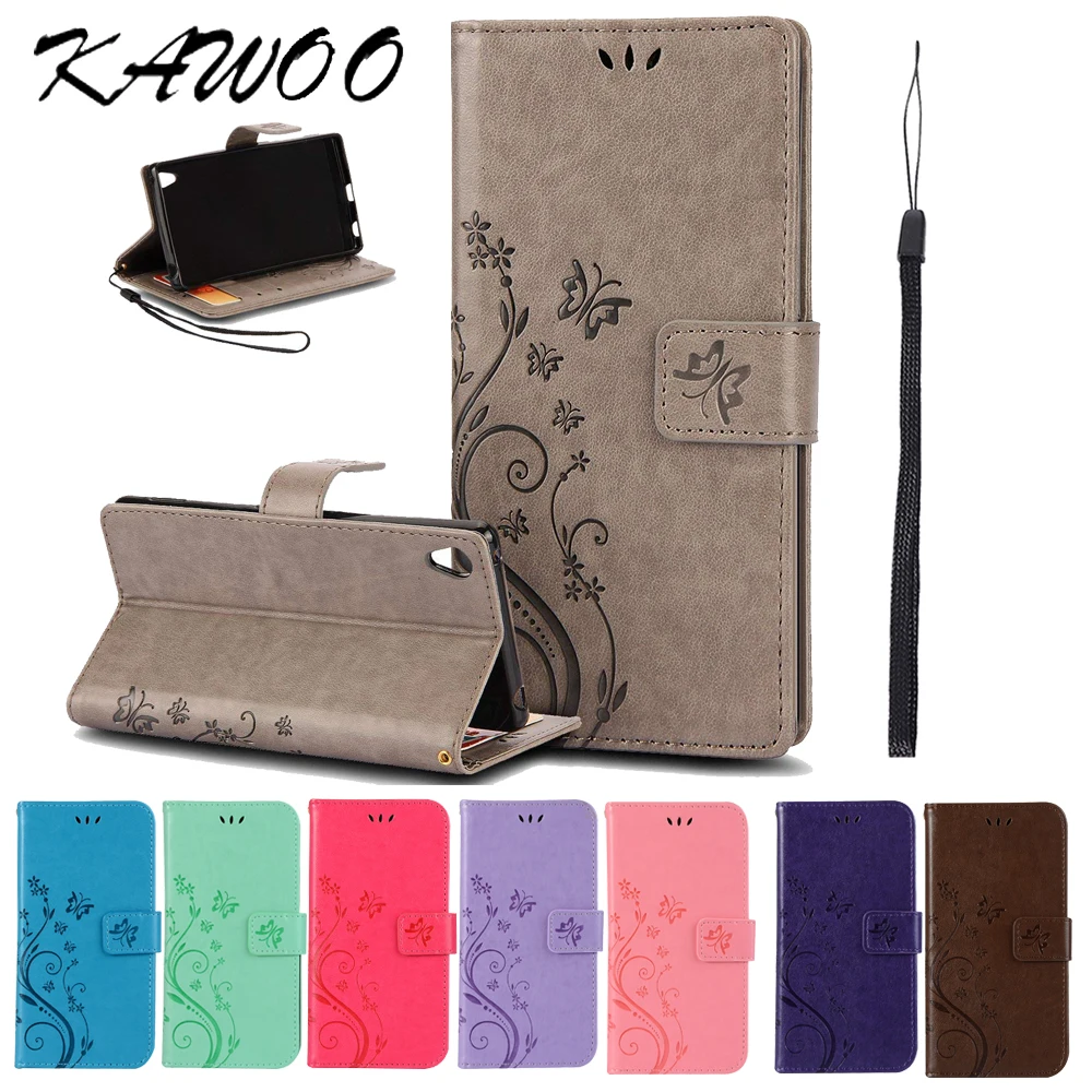 Butterfly Flower Patterned PU Leather Wallet Case Cover For Sony Xperia XZ2 XZ1 Z3 Mimi Z5 E5 XA Z3 Z5 Mini XA1 Phone Capa Coque (11)
