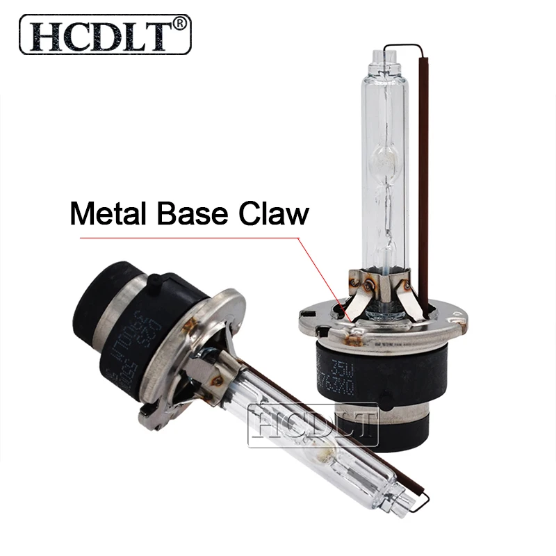 HCDLT Super Bright 35W D2S Xenon Lamp D4S HID Xenon Bulb Metal Base Claw Car Headlight Replacement 5500K HID D2S D4S Bulb Lights (2)