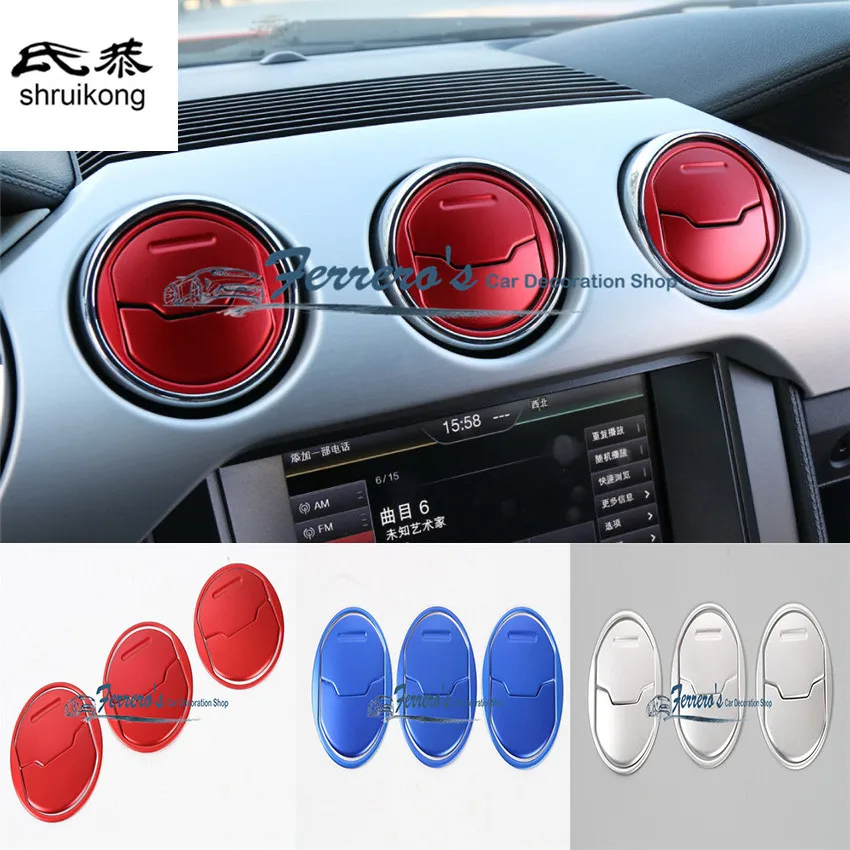 7pcs/lot Car stickers Car Dashboard Central Vent Decoration Cover Trim