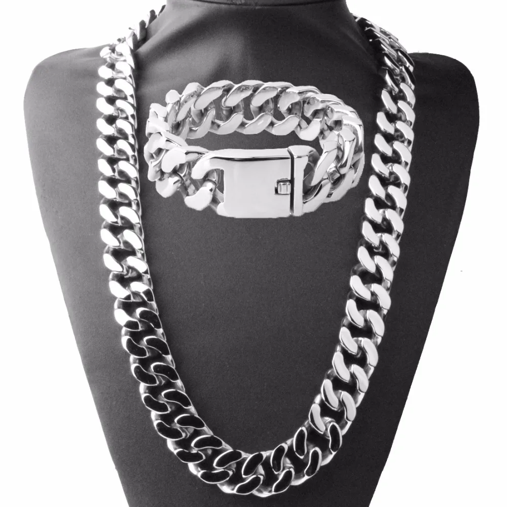 Mens Set 20mm Mens Chain Boys Necklace 