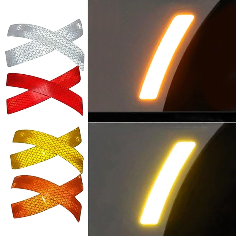 

1 Pair Car Bumper Reflective Warning Strip Decal Stickers Auto Accessory Reflector Stickers Decals Car Styling