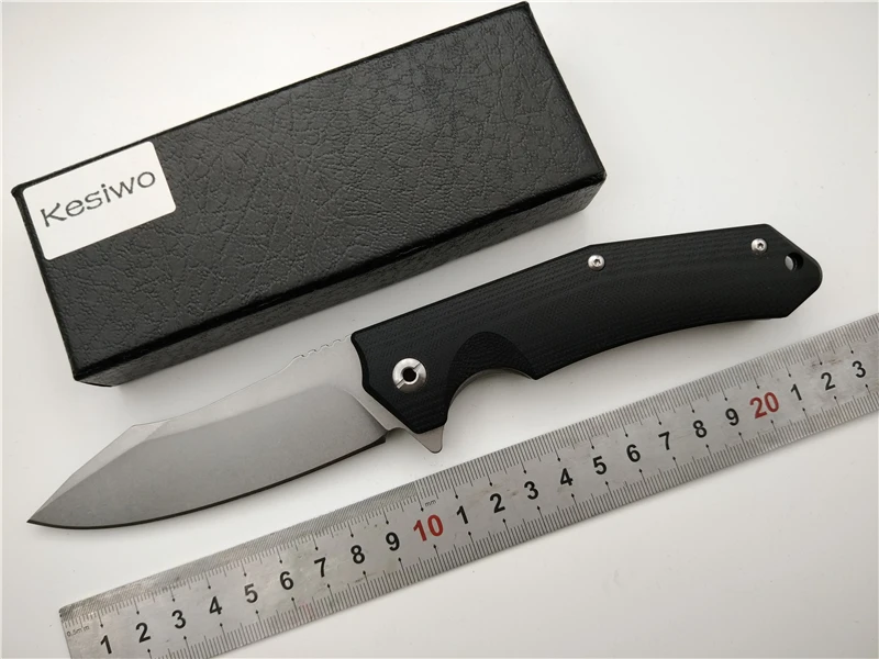 

KESIWO K66 Ball Bearing Flipper Folding Knife G10 Handle 9CR18 Blade Utility Outdoor Camping Pocket EDC Tactical Hunting Knife