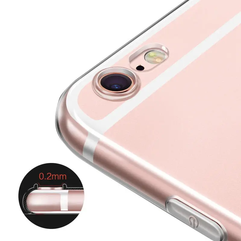 

Free Shipping Mobile Phone Bags & Cases for IphoneX Mobile Phone Case Transparent Tpu Wthout Dust Plug ForApple 8 / 7plus