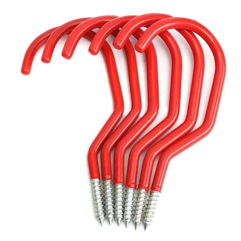 Durable 6pcs/set Screw-In Storage Hooks Heavy Duty Hanging Hooks Bicycle Bike Multifunctional Hooks Red / Black Mayitr Brand New