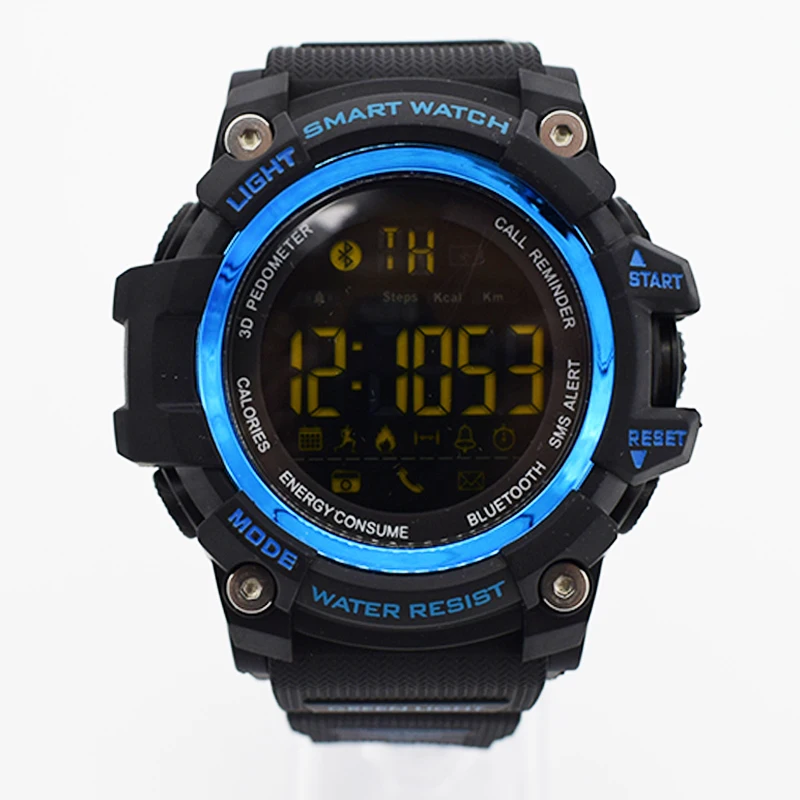 blue waterproof wrist digital watches for men digitais watch running
