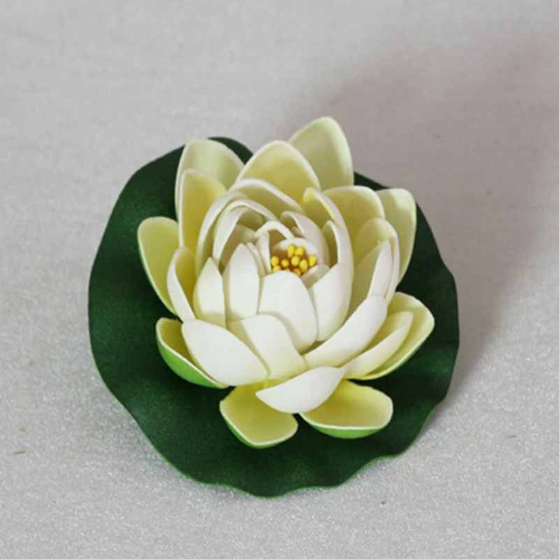 

Hoy Artificial Lotus Water Lily Floating Flower Pond Tank Plant Ornament 10cm
