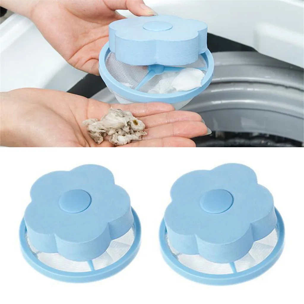 

Mesh Filtering Hair Removal Floating 2Pcs Filter Bag Washer Style Housework Laundry Clean Helper High Quality Reusable #10