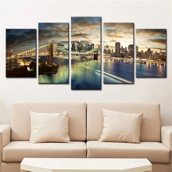 5 Pcs Abstract Decorative Wall Modular Canvas 1