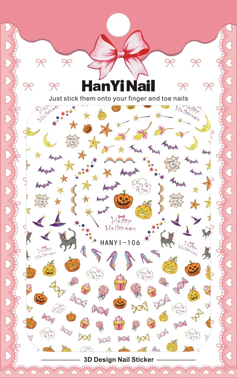HanYiNail 104-134 Новинка Весна счастливый кот фантазия цветы ногти искусство стикер Harajuku обертки для ногтей наклейки Советы маникюрные наклейки
