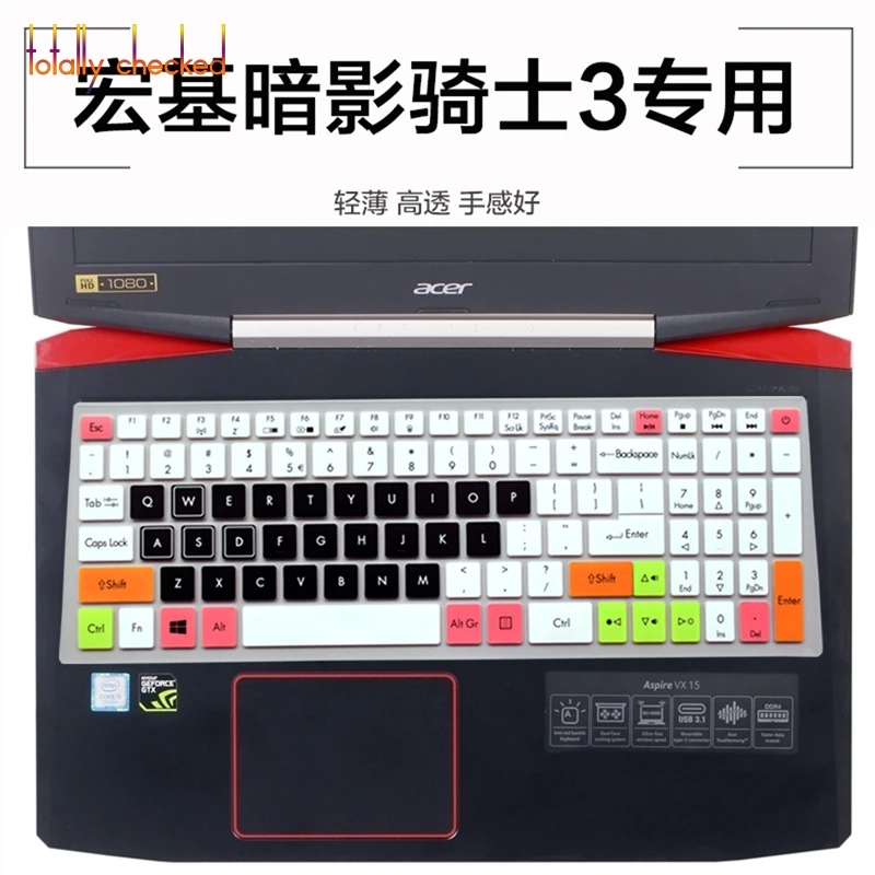 

Keyboard Protective Cover skin Protector for 15.6" Acer Predator Helios 300 / Nitro 5 AN515 / Aspire VX 15 VX5-591G VX5 591G