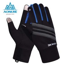 AONIJIE – gants de sport de plein air pour hommes et femmes, coupe-vent chaud, cyclisme, Ski, vélo, randonnée, escalade, course à pied, doigts complets