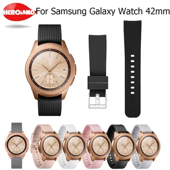 

Smart Accessories 20mm Wrist Band For Samsung Gear sport S2 Silicone Replacement Band Strap For Samsung Galaxy Watch 42mm Band