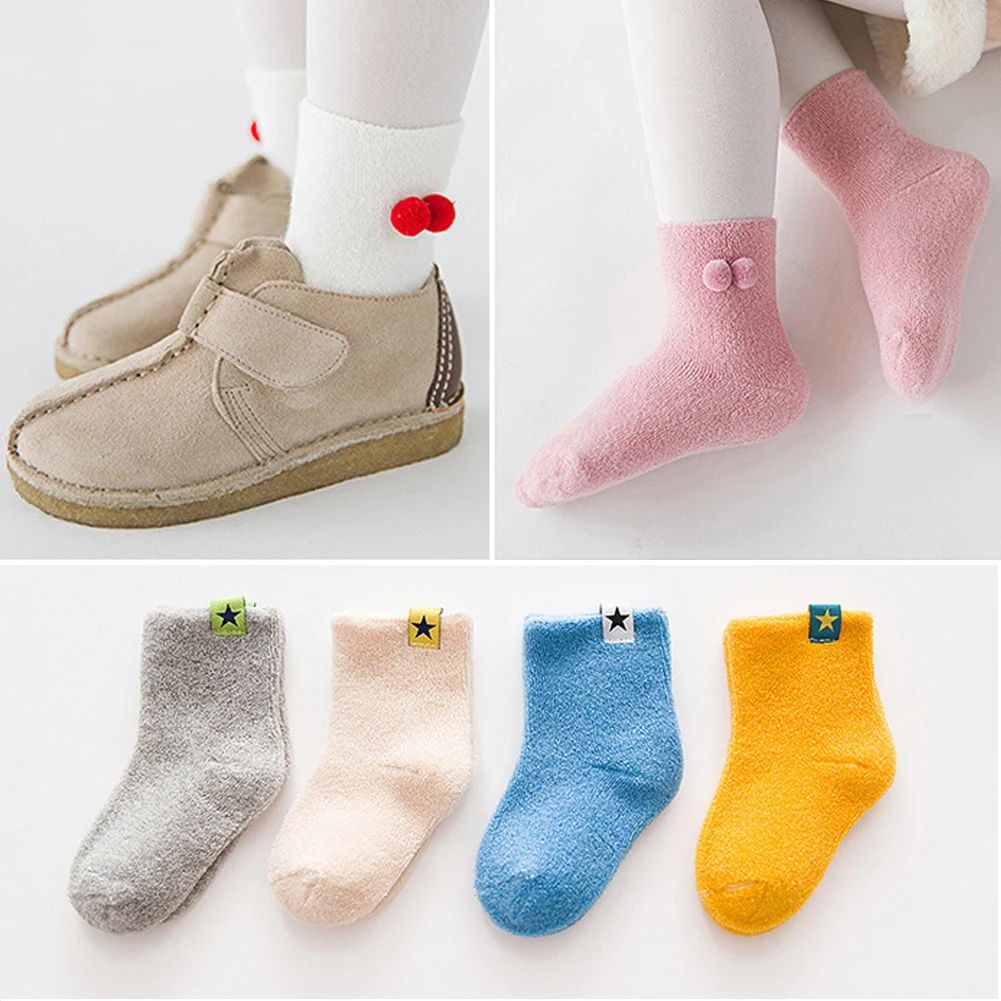 Emmababy 2-11Y 4Pair/set Newborn Baby Boys Girls Infant Toddler Kids Lovely Soft Cotton Anti Slip Socks