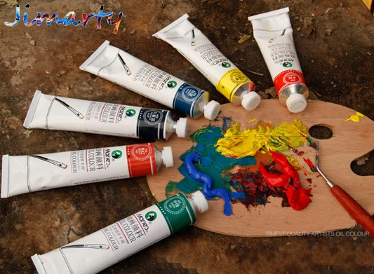Koop Professionele alle kleuren 50 ml elke buis Olie verf kleuren schilderij tekening pigmenten art levert AOA011