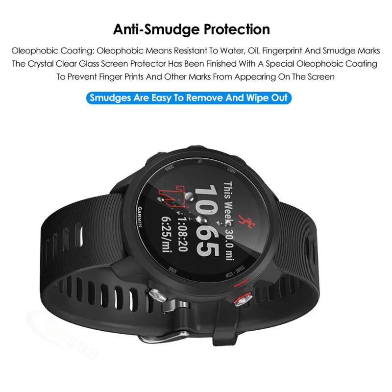 Qosea 10 шт. закаленное стекло для Garmin Forerunner 245 245 музыка ультра-тонкий для Garmin 945 645 45 45S Smartwatch защита экрана