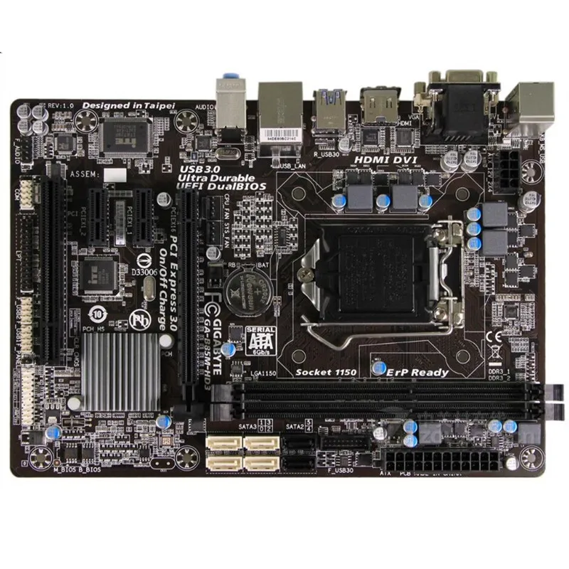 Б/у оригинальная материнская плата B85 для Gigabyte DDR3 LGA 1150 GA-B85M-HD3 I3 I5 I7 16 ГБ бесплатная