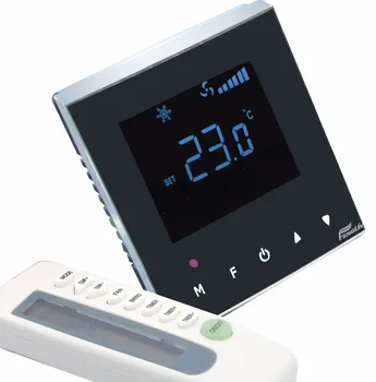 

Light touch button fan coil Infrared remote thermostat with room