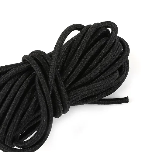 New 2M/Lot Strong Elastic Black Rope Cord Bungee Shock Cord