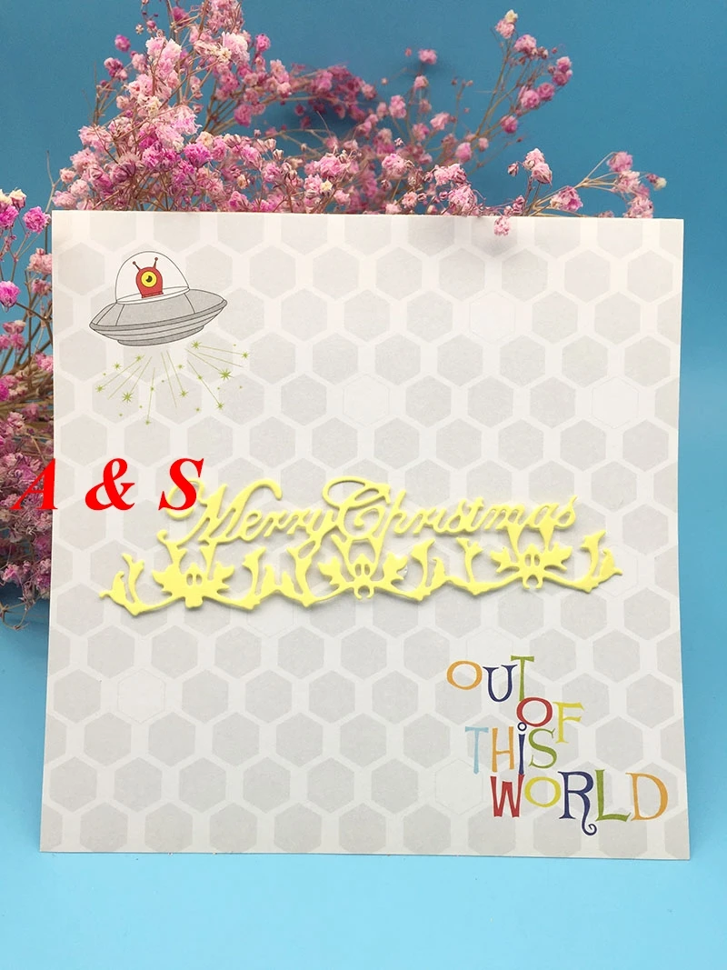  Y416 METAL CUTTING DIES Merry Christmas Letter Scrapbook card invitation paper craft party decor em - 32853634634