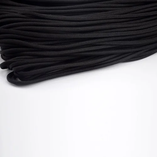 Черный 100 метровый уличный Паракорд, 7 нитей, полипропиленовый паракордовый шнур, 550 веревка, плетеный браслет для выживания, Паракорд - Цвет: black 001