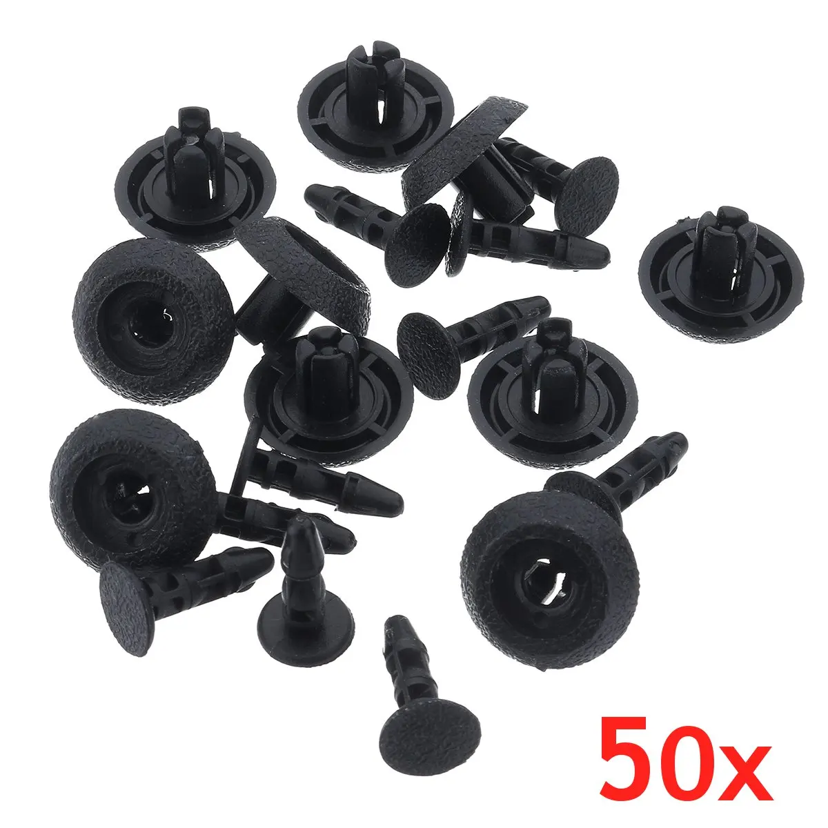 50pcs 7mm Nylon Bumper Clip Grille Pushtype Retainer Clips For Toyota