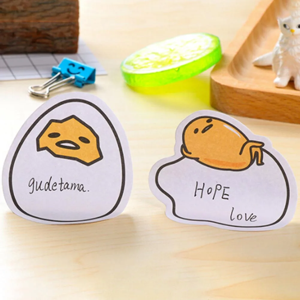 

1 Pc Cute Kawaii Lazy Egg Self-Adhesive Memo Pads Sticky Notes Post Decorative Bookmark School Office Supplies