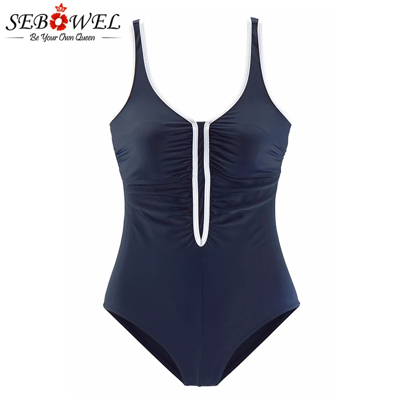 Blue-Sporty-Swimsuit-with-Contrast-Piping-LC411104-5-3 