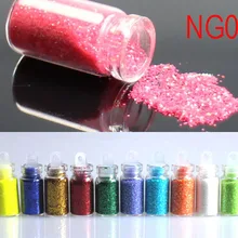Модные 12 цветов мини-бутылки для ногтей художественные блестки пылезащитные порошки для УФ-геля акриловая пудра для украшения ногтей# NG011
