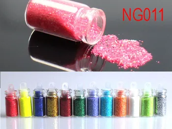 

Fashion 12 Colors Mini Bottles Nail Art Glitters Dust Powders For UV GEL Acrylic Powder Nail Art Decoration #NG011
