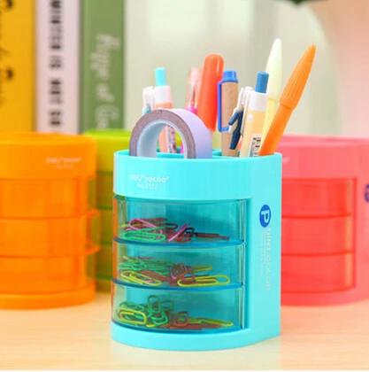 

brand new premium korean version multifunctional pen holder high quality durable fashionable stationery hot sale Deli 9152