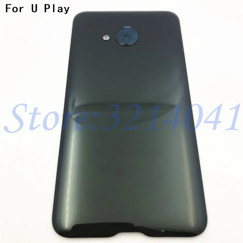 

New Original 5.2 inches For HTC U Play Back Battery Cover Rear Glass Door Housing Case With Camera Lens Replacement With Logo