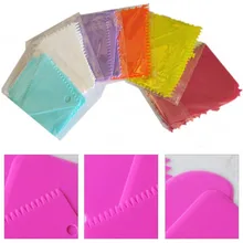 6 шт. скребок для крема неправильные зубные края DIY скребок для украшения торта помадка, кондитерские изделия ножи, выпечка шпатели для торта инструменты