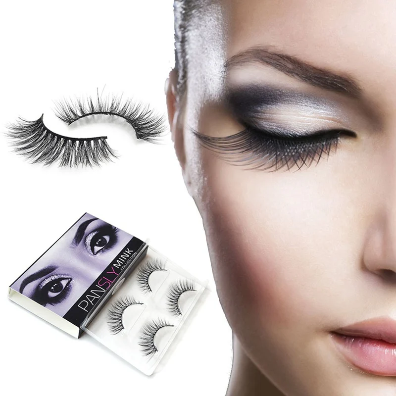 

2 Pairs 3D Mink Lashes Natural Long False Eyelashes Dramatic Volume Fake Lashes Makeup Eyelash Extension Silk Eyelashes