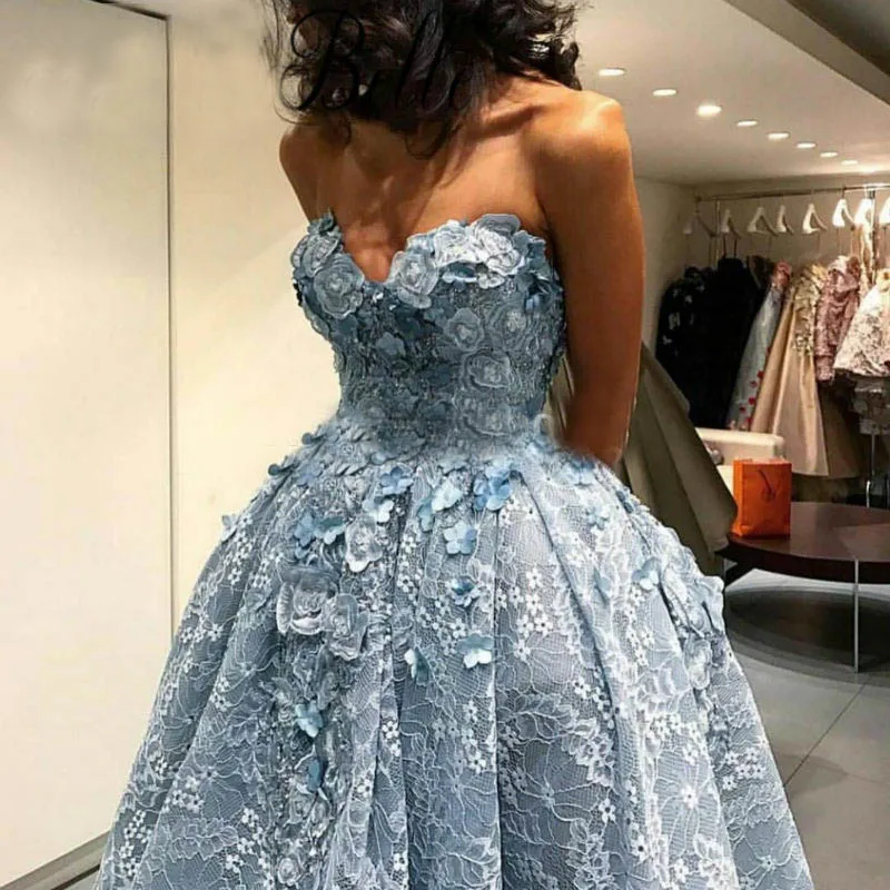 Dusty-Blue-High-Low-Ball-Gowns-Prom-Dresses-2019-Fashion-3D-Flowers-Long-Back-Short-Front (1)