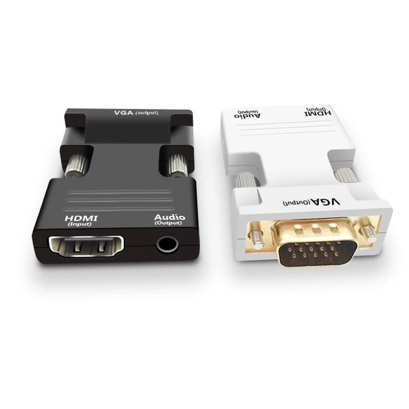 HDMI Female to VGA Male Converter with Audio Adapter 1080P Signal Output Convertor Audio Cables for PC Laptop TV Box Projector HDMI Female to VGA Male Converter with Audio Adapter 1080P Signal Output Convertor Audio Cables for PC Laptop TV Box Projector