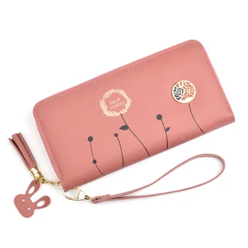 

Wallet Women 2020 New Women Long Zipper Tassel Wallets Purses Luxury Brand Women's Leather Wallets and Purses Portefeuille Femme