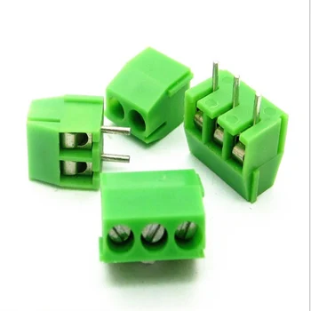 

100pcs/lot 3.5mm spacing MG/KF350-2P/3P terminal connector can be spelt in green