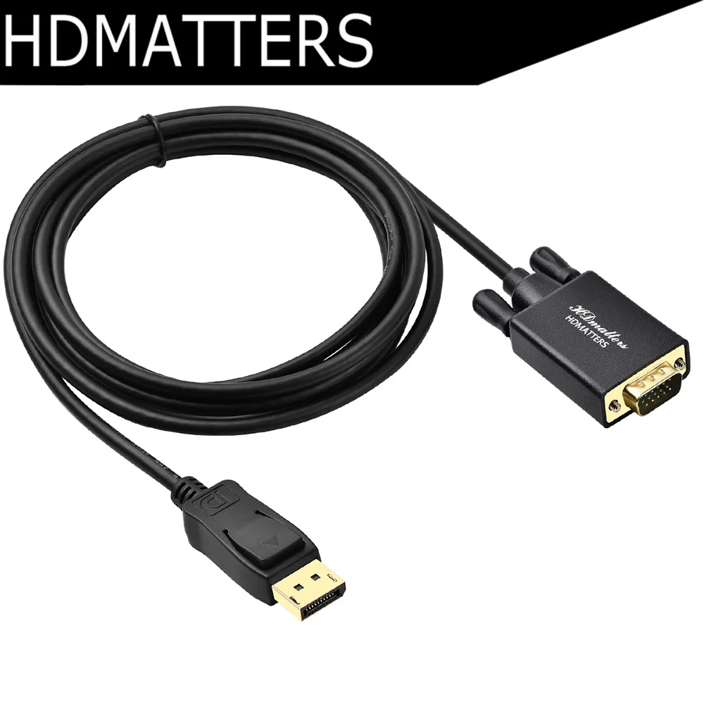 

Premium Displayport to VGA cable 1.8M 3.0M Dp in to VGA out for HP Dell Lenovo PC laptop