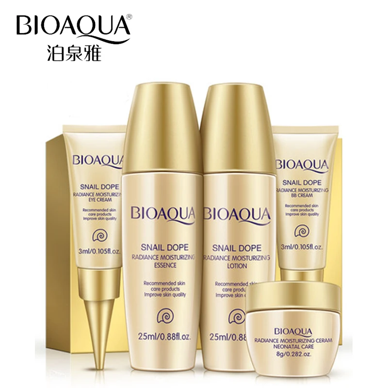 

BIOAQUA Luxury Set 5pcs Skin Care Whitening Moisturizing Face Cream Anti Wrinkle Aging Eye Cream Nude make-up BB Cream Concealer