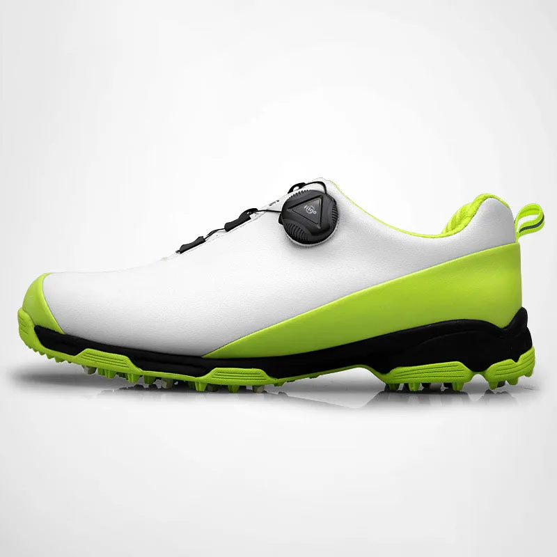 PGM профессиональная обувь для гольфа мужская водонепроницаемая Спортивная обувь с пряжками сетчатые дышащие противоскользящие кроссовки для мужчин - Цвет: Green