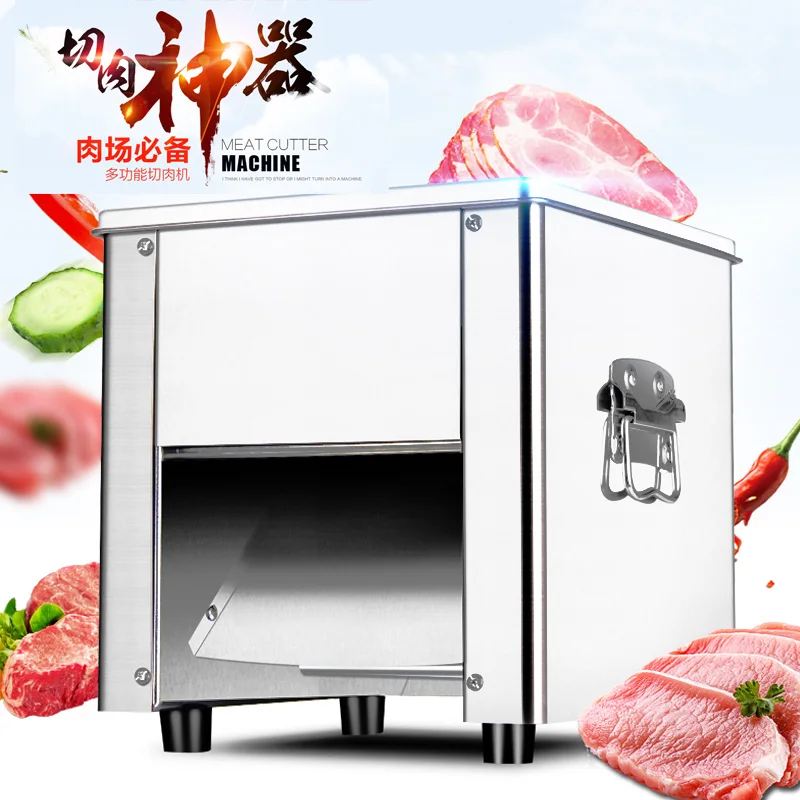 

Electric Commercial Stainless Steel Meat Cutter Machine 3.5mm Knife Slicer Dicing Filleting Shredding Machine