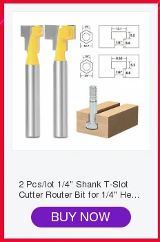 2 шт./партия 1/" хвостовик Т-образный резак фрезы для 1/4" шестигранный болт