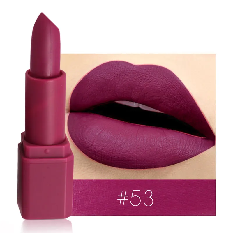 53 32# Miss Rose, Новые матовые помады, женские сексуальные красные губы, цветная косметика, Batom, водостойкая, стойкая, Обнаженная помада, макияж - Цвет: 53