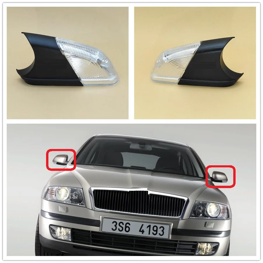 Светодиодный светильник для Skoda Octavia MK2 A5 2004 2005 2006 2007 2008 автомобильный-Стайлинг светодиодный зеркало с крыльями индикатор поворота сигнальная лампа