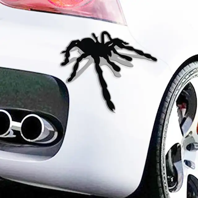 1 Pair 3D Solid Black Spider Car Sticker Animal Style Car Body Sticker